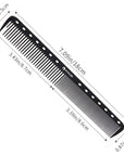 HYOUJIN 605 Black Carbon Fine Cutting Comb 230℃ Heat Resistant Hairdressing Comb Master Barber Combs with fine tooth-14 holes for cutting and hairstyling