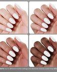 Beetles White Gel Nail Polish,15ml French UV Nail Polish Soak Off Nail Art Manicure Salon DIY Design Home Snowdrop Gift for Woman Colorful Bottle Gel