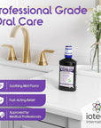 ioRinse Maximum Relief (MR) Mouthwash - Dentist & Oncologist Approved & Recommended for Patients with Oral Mucositis, Mouth Sores, Oral Ulcers, Dry Mouth, Canker Sores and Mouth Irritation. Mint 1L
