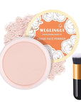 Loose Setting Face Powder Set,Oil Control Long Lasting Finish,Pink Complexion