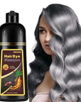 Instant Silver Gray Hair Color Shampoo, 3-in-1 Long-Lasting Dye for Women and Men - Works in Minutes