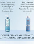 Eucerin Face Gentle Cleansing Hydrating Micellar Water, Face Cleanser and Makeup Remover with Hyaluronic Acid, 13.5 Fl Oz Bottle