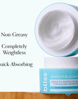 Bliss Drench & Quench Hyaluronic Acid Moisturizer | Cream to Water Face Cream| Deep Hydration, Plumps Skin | Clean Vegan & Cruelty Free 1.7 fl oz
