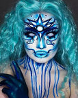 MEICOLY Cream Royal Blue Face Body Paint,2.37Oz Large Tube Water Based Full Body Paint for Adult and Kid,Single Tube Dark Blue Face Paint for Smurf Mystique Cosplay Avatar Makeup,Halloween SFX Makeup