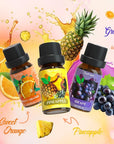 Fruit Essential Oils Set, Fragrance Oil Set for Diffuser, Scent Diffuser Oil for Candle Making- Pineapple, Sweet Orange, Grape, Green Apple, Blueberry, Watermelon