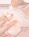 Highlighter Makeup Powder Plush Peach Ball Puff Glitter