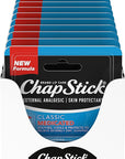ChapStick Classic Medicated Lip Balm Tubes,