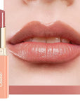 Oulac Shine Red Lipstick for Women, 2 in 1 Glossy Light Red Tinted Lip Balm, Hydrating Lipstick for Dry Lips, Moisture Shine Juicy Finish Vegan 2.2g/0.07oz (17)