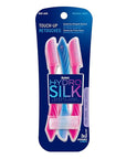 Schick Hydro Silk Touch-Up Dermaplaning Tool with Precision Cover, 3ct | Dermaplane Razor, Face Razors for Women, Peach Fuzz Remover