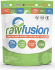 Rawfusion 4lbs- Raw Plant Based Protein Powder, Natural Chocolate - 21g of Protein, Vegan, Low Net Carbs, Gluten Free, Lactose Free, Soy Free, Non-GMO.
