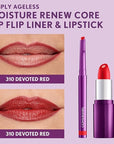 COVERGIRL Simply Ageless Lip Flip Liner, Devoted Red, Pack of 4