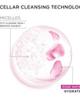 Garnier Micellar Water with Rose Water and Glycerin, Hydrating Facial Cleanser & Makeup Remover, For All Skin Types, Vegan, Cruelty Free, 13.5 Fl Oz (400mL), 1 Count