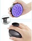 HEETA Scalp Massager Hair Growth, Soft Silicone Scalp Scrubber Shampoo Brush for Exfoliation, Dandruff Removal Head Massage Stress Relax, Wet & Dry Use for Thick Thin Curly Hair Care, Black