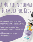 2 in 1 Natural Kids Shampoo and Conditioner, Tear Free | For Toddlers with Curly Hair | For All Kids Hair Types | Coconut & Lime Twist, Made in the USA, 12 Fl Oz
