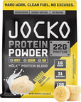 Jocko Mölk Whey Protein Powder 22g Sugar Free Monk Fruit Blend - Muscle Recovery & Growth, Packaging May Vary (31 Servings, Banana Cream)