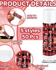 Dunzy 50 Pcs Christmas Lip Balm Moisturizing