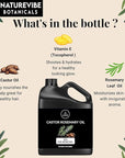 Naturevibe Botanicals Castor Rosemary Oil 32 Ounces | 100% Pure and Natural | Great for Skin Care and Hair Care