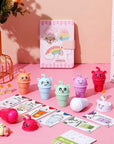 24 Sets Milk Tea Shaped Cute Girls