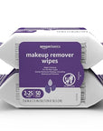 Amazon Basics Make Up Remover Wipes, Night Calming, 25 Count, Pack of 2 (Previously Solimo)
