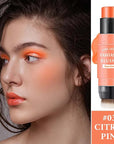 Cream Blush Stick,Blush Stick for Cheeks with Contour Citrus Pink)