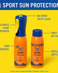 Banana Boat Sport 360 Coverage Sunscreen Spray SPF 50, Non-Aerosol, 360° Coverage, 5.5oz Refillable Mist Bottle, Spray Sunscreen SPF 50
