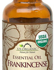 US Organic 100% Pure Frankincense Essential Oil, USDA Certified Organic, Steam Distilled, Boswellia serrata, Sourced from India, Topically or in Diffuser, Perfect for Aging Skin (30 ml)