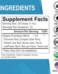Lymphatic Drainage Supplements Drops - Organic Lymphatic Support Liquid Drops Cleanse with Echinacea for Lymph System Support Supplement, Lymph Node Detox Lymphatic System Drainage - 1oz Vegan Non-GMO