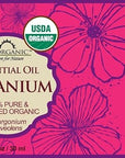 US Organic 100% Pure Geranium Essential Oil - USDA Certified Organic, Steam Distilled - W/Euro droppers (More Size Variations Available) (30 ml / 1 fl oz)