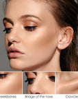 FOCALLURE 2 Pcs Mineral Cream Contour Stick,Moisturize Highlighter and Bronzer Pen,Non Stick Face Brightens & Shades Pencil,Long Lasting & Smooth Gliding Face Illuminator Makeup,Medium