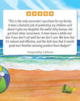 Badger - SPF 30 Kids Sunscreen Cream with Zinc Oxide for Face and Body, Broad Spectrum & Water Resistant Reef Safe Sunscreen, Natural Mineral Sunscreen with Organic Ingredients 2.9 fl oz (2 pack)
