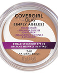 COVERGIRL & Olay Simply Ageless Instant Wrinkle-Defying Foundation, Natural Beige 0.4 Fl Oz (Pack of 1)