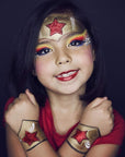 CCbeauty Metallic Gold Face Paint Stick,Glitter Face Painting Kit,Professional Body Paint,Non Toxic SFX Makeup Kit For Halloween Costume Cosplay,Full Coverage Painting Foundation With Makeup Sponge