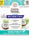 GuruNanda Teeth Whitening Strips - 16-Day Treatment with Non-Slip, Dry Strip Technology - Whitening Designed with Care for a Brighter Smile