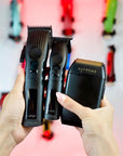 Supreme Trimmer 3-in-1 Barber Bundle | 2Spee Clipper, 2Spee Trimmer & Crunch Foil Shaver | Professional Beard Trimmer Men’s Hair Clipper Kit | (Black)