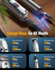 Jack & Rose Hair Clippers for Men Set Professional, Cordless Men Hair Trimmer, Electric Shavers, Barber kit, 4 in 1,LED Display, for Nose, Body, Bald Head