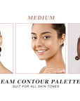 MEICOLY Contour Palette,Shimmer Highly Pigmented Face Powder,Silky Smooth Nude Brown