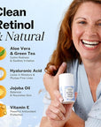LilyAna Naturals Anti Aging Retinol Face Cream for Women – Wrinkle & Neck Cream for Firming, Retinol Moisturizer for Face with Hyaluronic Acid, Hydrating Night Cream, Collagen Boost (Bottle, 1.0oz)