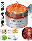 Temporary Hair Color Wax Orange 4.23 oz-Instant Hairstyle Cream Hair Pomades Hairstyle Wax for Party Cosplay Easy Cleaning