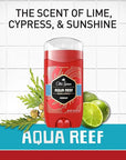 Old Spice Aluminum Free Deodorant for Men, 24/7 Odor Protection, 24/7 Freshness & Lasting Scent, Aqua Reef with Cypress Scent, 3.0 oz with Travel Size Swagger Body Wash (Pack of 4)