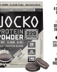Jocko Mölk Whey Protein Powder - Keto, Probiotics, Grass Fed, Digestive Enzymes, Amino Acids, Sugar Free Monk Fruit Blend - Supports Muscle Recovery & Growth (2 LB, Cookies & Cream)