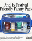 VACATION Sun Belt Sampler Kit, SPF 30-50 Sunscreen Pack, Includes Classic Lotion, Super Spritz Face Mist, Baby Oil, After Sun Gel, Festival Friendly Fanny Pack