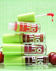 Hydrating Lip Glow Oil Kit-4 Colors Lip Oil Lip Glaze,Tinted Lipgloss Clear Pink Red Glow Reviver Tint Lip Oil Lip Stain, Non-sticky Lipstain Lip Gloss,Mother's Day Makeup Gift Kit for Women-Set C