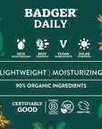Badger Mineral Daily Sunscreen with Zinc Oxide, SPF 30, Lightweight & Easy to Apply w/No White Cast, Moisturizing Organic Sunscreen, Reef Safe, Vegan, Unscented, 4 fl oz, 2-Pack