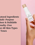Vibriance Complexion Sticks - Foundation for Mature Skin - Sheer, Buildable Coverage Face Makeup Foundation for Older Women - 3-in-1 Base, Contour, Concealer - Light