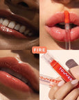 Tower 28 ShineOn Lip Jelly, FIRE, Non-Sticky, Hydrating Vegan Lip Gloss in Sheer Orange, Moisturizing Apricot and Raspberry Seed Oil, Clean, Cruelty Free