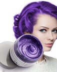 Purple Hair Color WAX 4.23 oz, Instant Hair Dye Wax, Natural Temporary Hair Color for Men and Women, Party, Daily Use, Cosplay