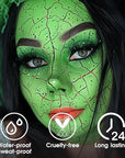 BAD COLOR Light Green Eye Black, Lime Green Face Body Paint for Sports St. Patrick's Day Camouflage Hunting Hulk, Washable Painting Sticks for Halloween Costume SFX Cosplay Witch Grinch Makeup