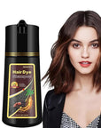 Fvquhvo Hair Dye Shampoo 3 in 1, Hair Color Shampoo for Women Men, Works in Minutes, Long Lasting Coffee Hair Dye, Brown Hair Shampoo, Easy to Use, 16.90 Fl Oz