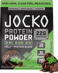 Jocko Mölk Whey Protein Powder 22g Sugar Free Monk Fruit Blend - Muscle Recovery & Growth, Packaging May Vary (31 Servings, Mint Chocolate)
