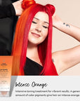 FOUR REASONS Color Mask INTENSE - Orange, 6.76 fl oz - Intensive Toning Treatment - Color Depositing Conditioner - Semi Permanent Hair Dye for Lightened and Colored Hair - 100% Vegan